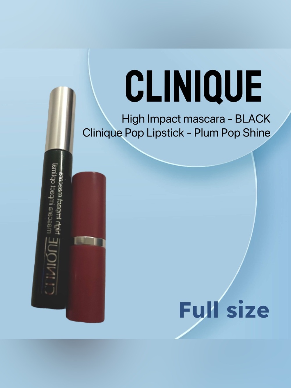 🇺🇸🆕📦NIB CLINIQUE |FULL| Cult Set Black High impact Mascara & Plum Pop Lipstick